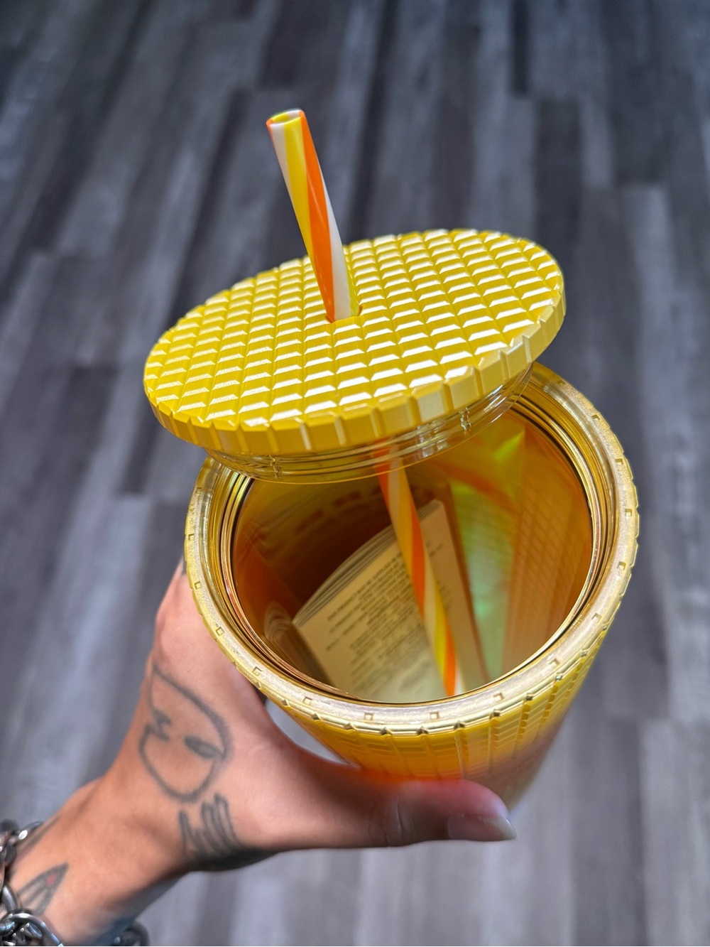 Starbucks / Disneyland Halloween Ombre Studded Tumbler - Yellow Orange White - Picture 6 of 6